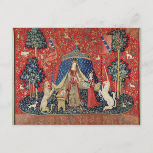 De dame en de Unicorn: "Alleen naar mijn wens" Briefkaart