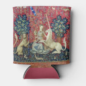 De Dame en de Unicorn. Blikjeskoeler (Voorkant)