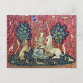 De Dame en de Unicorn. Briefkaart (Voorkant)