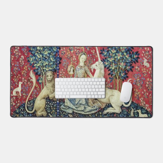 De Dame en de Unicorn. Bureaumat (Keyboard & Muis)
