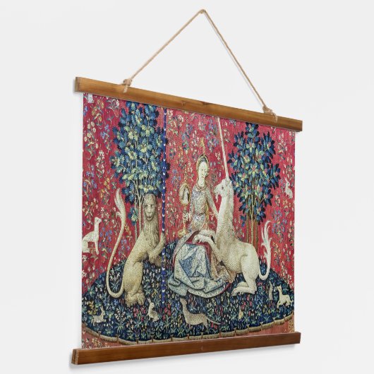 De Dame en de Unicorn. Hangend Wandkleed (Gebogen)