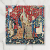 De Dame en de Unicorn, Hoorzitting Bedankjes Labels (Voorkant)