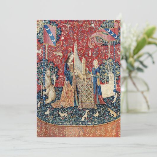 De Dame en de Unicorn, Hoorzitting Kaart (Staand voorkant)