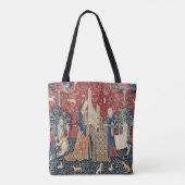 De Dame en de Unicorn, Hoorzitting Tote Bag (Achterkant)
