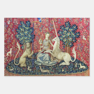 De Dame en de Unicorn. Inpakpapier Vel