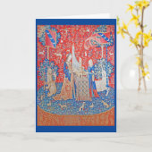 De dame en de Unicorn Kaart (Gele Bloem)