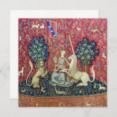De Dame en de Unicorn. Kaart (Voorkant / Achterkant)