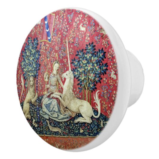 De Dame en de Unicorn. Keramische Knop (Rechts)