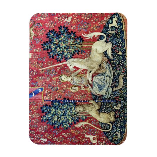 De Dame en de Unicorn. Magneet (Verticaal)