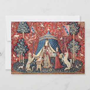 De Dame en de Unicorn, naar mijn enige wens Bedankkaart