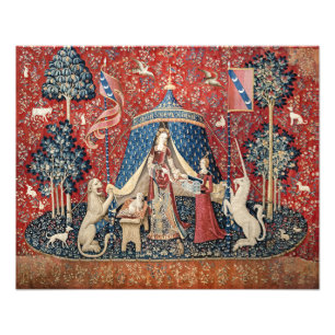 De Dame en de Unicorn, naar mijn enige wens Foto Afdruk