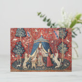 De Dame en de Unicorn, naar mijn enige wens Kaart (Staand voorkant)