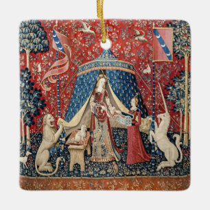 De Dame en de Unicorn, naar mijn enige wens Keramisch Ornament