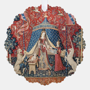 De Dame en de Unicorn, naar mijn enige wens Ornament Kaart