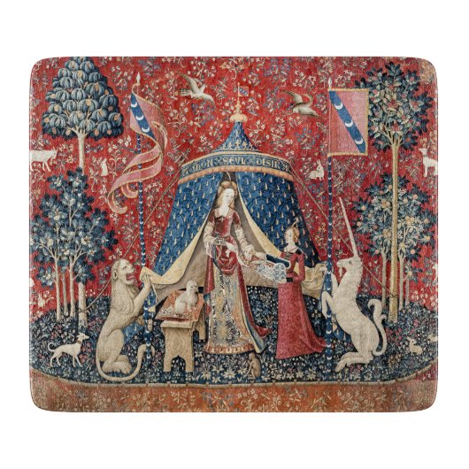 De Dame en de Unicorn, naar mijn enige wens Snijplank (Voorkant)