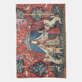 De Dame en de Unicorn, naar mijn enige wens Theedoek (Verticaal)