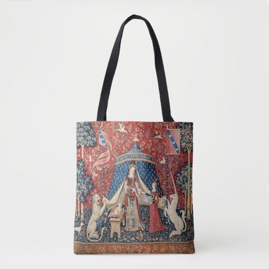 De Dame en de Unicorn, naar mijn enige wens Tote Bag (Voorkant)