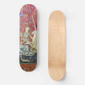 De Dame en de Unicorn. Persoonlijk Skateboard (Voorkant)