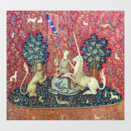 De Dame en de Unicorn. Raamsticker
