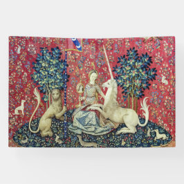 De Dame en de Unicorn. Spandoek