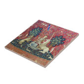 De Dame en de Unicorn. Tegeltje (Zijkant)