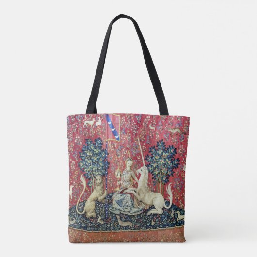 De Dame en de Unicorn. Tote Bag (Achterkant)