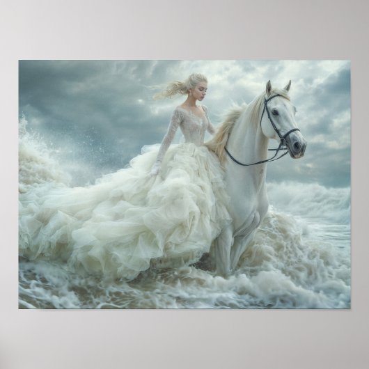De Dame en de Woede van de Oceaan Poster (Voorkant)