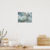 De Dame en de Woede van de Oceaan Poster (Keuken)