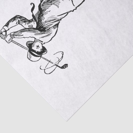 De  dame Golfess Tissuepapier (Detail)