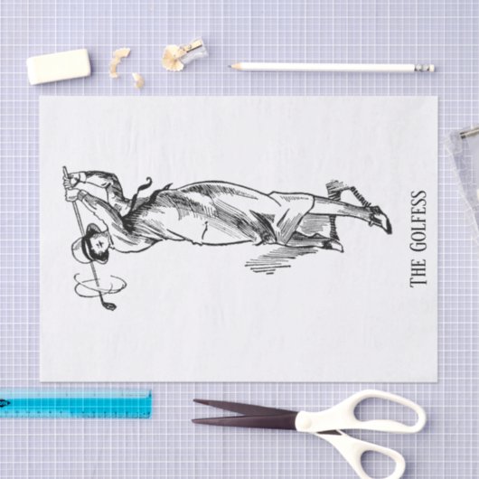 De  dame Golfess Tissuepapier (Craft)