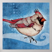 De dame is een kardinale Poster-kunst Poster (Voorkant)