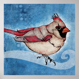 De dame is een kardinale Poster-kunst Poster