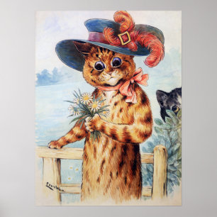De dame kat, Louis Wain Poster