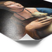 De dame met de weel van Leonardo da Vinci rena Foto Afdruk (Hoek)