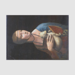 De dame met de weel van Leonardo da Vinci rena Tissuepapier