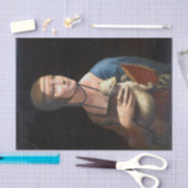 De dame met de weel van Leonardo da Vinci rena Tissuepapier (Craft)