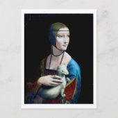 De Dame met een Ermine, Leonardo da Vinci Briefkaart (Voorkant)