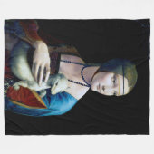 De Dame met een Ermine, Leonardo da Vinci Fleece Deken (Voorkant (Horizontaal))