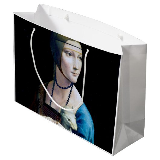 De Dame met een Ermine, Leonardo da Vinci Groot Cadeauzakje (Achterkant Gekanteld)