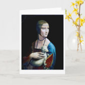 De Dame met een Ermine, Leonardo da Vinci Kaart (Gele Bloem)