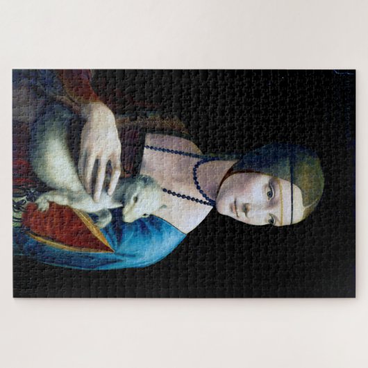 De Dame met een Ermine, Leonardo da Vinci Legpuzzel (Horizontaal)