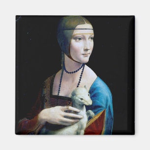 De Dame met een Ermine, Leonardo da Vinci Magneet