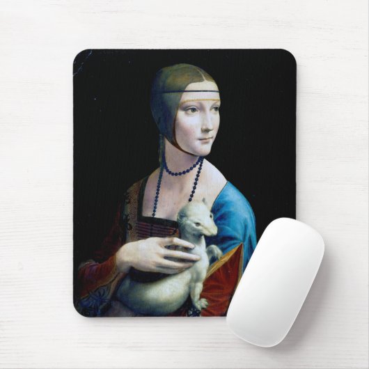 De Dame met een Ermine, Leonardo da Vinci Muismat (Met muis)