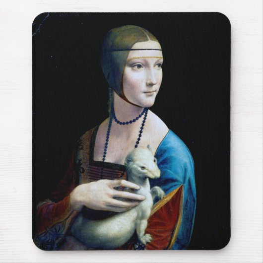 De Dame met een Ermine, Leonardo da Vinci Muismat (Voorkant)