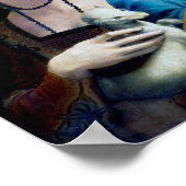 De Dame met een Ermine, Leonardo da Vinci Poster (Hoek)