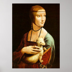 De Dame met een Ermine, Leonardo Da Vinci Poster