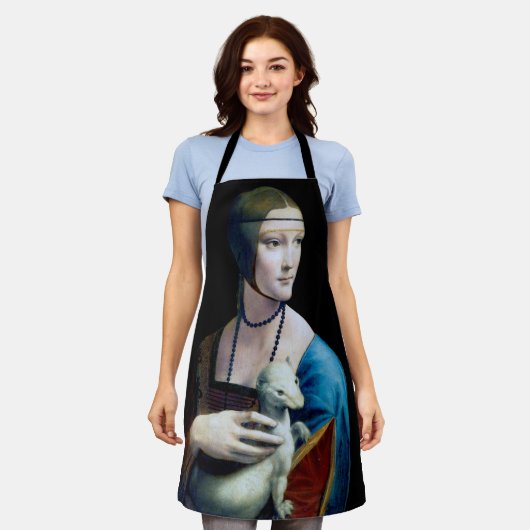 De Dame met een Ermine, Leonardo da Vinci Schort (Gedragen)