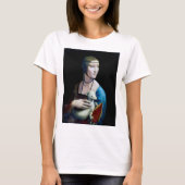 De Dame met een Ermine, Leonardo da Vinci T-shirt (Voorkant)