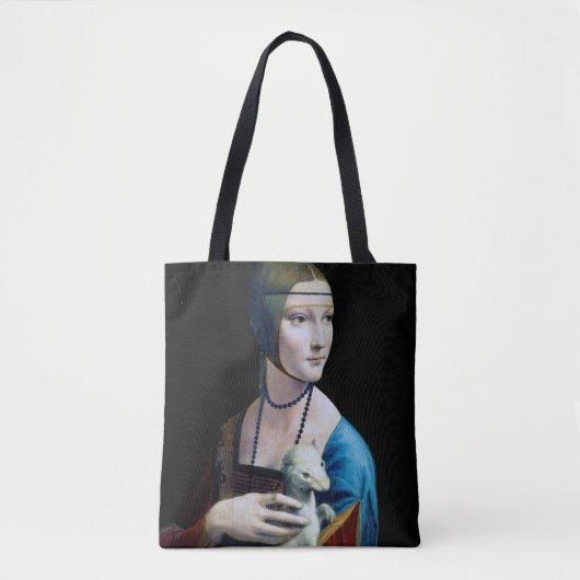 De Dame met een Ermine, Leonardo da Vinci Tote Bag (Voorkant)
