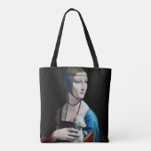 De Dame met een Ermine, Leonardo da Vinci Tote Bag (Achterkant)
